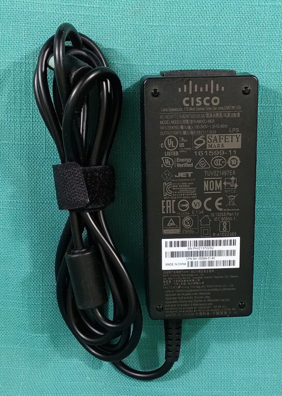 *Brand NEW*Genuine Cisco 48V 1.042A AC Adapter OEM 8900/9900 Series IP Phones AM50U-480A POWER Suppl